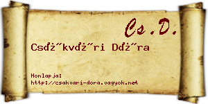 Csákvári Dóra névjegykártya